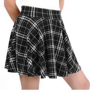 DJT Pleated Plaid Miniskirt/Skort